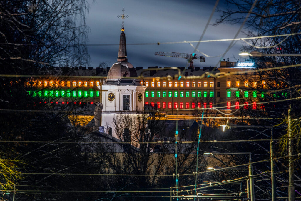 LTG Building – Illuminated Tricolor for February 16tn